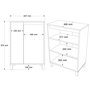 Hanah Home Armario Multiusos Nord - ND16-SW Blanco, Roble y Gris